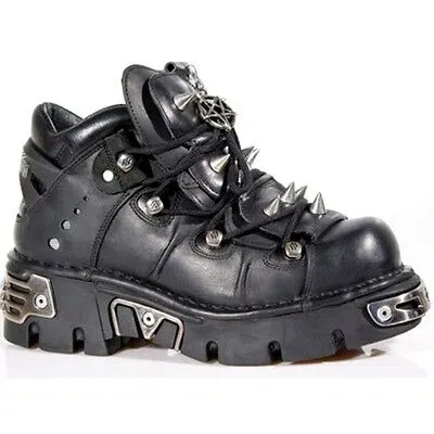 Pre-owned New Rock Rock Boots Unisex Punk Gothic Stiefel - Style 110 S1 Schwarz