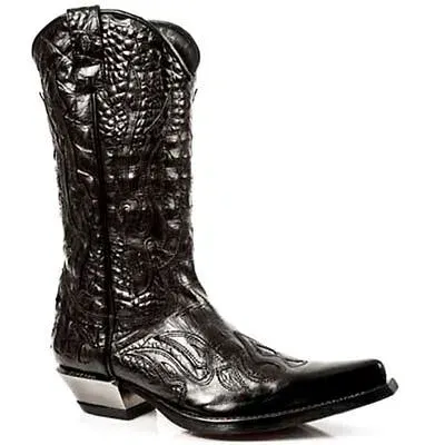 Pre-owned New Rock Rock Boots Unisex Punk Gothic Stiefel - Style 7921 S1 Schwarz