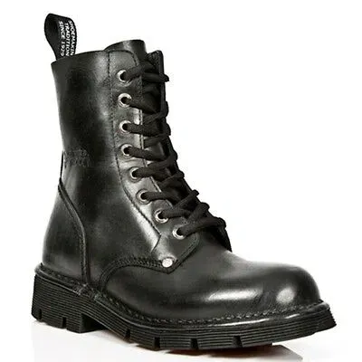 Pre-owned New Rock Rock Boots Unisex Punk Gothic Stiefel - Style Newmili084 S1 Schwarz