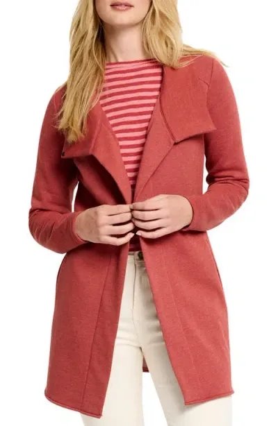 Nic + Zoe Nic+zoe Around Town Open Front Knit Jacket In Tandoori