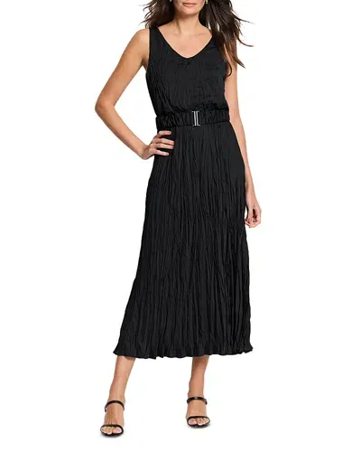 Nic + Zoe Nic+zoe Cailin Crinkle A-line Dress In Black Onyx