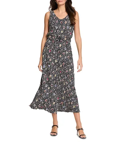 Nic + Zoe Nic+zoe Cailin Dot Print A-line Dress In Black Multi