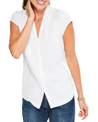 Nic + Zoe Nic+zoe Cap Sleeve Day To Night Top In Paper White