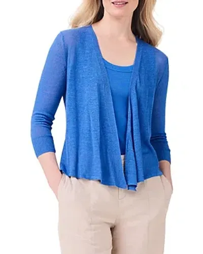 Nic + Zoe 4-way Linen Blend Convertible Cardigan In True Blue