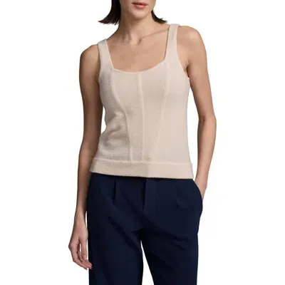 Nic + Zoe Nic+zoe Luxe Knit Corset Cashmere Tank Top In Oyster