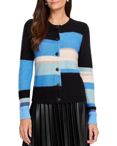 Nic + Zoe Nic+zoe Mid Day Mix Cardigan In Blue Multi