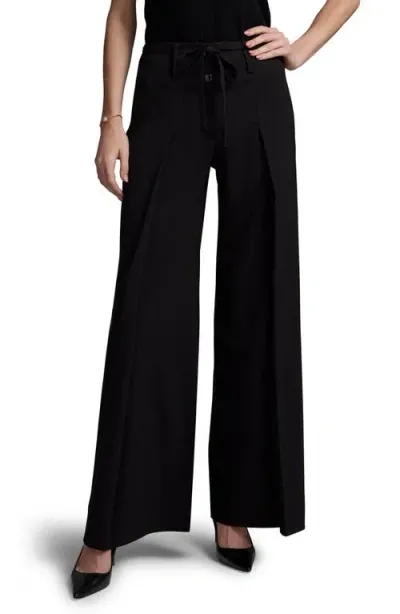 Nic + Zoe Nic+zoe Milan Tie Waist Wide Leg Pants In Caviar