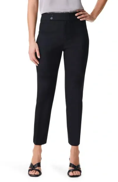 Nic + Zoe Nic+zoe Plaza Stretch Crop Tapered Leg Pants In Black Onyx