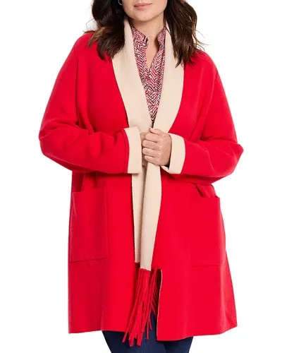 Nic+zoe Plus Cool Nights Reversible Cardigan In Amaryllis