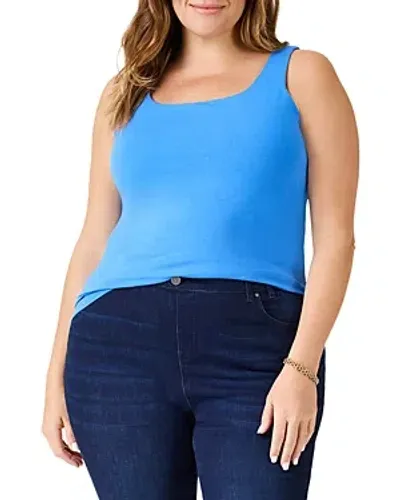 Nic+zoe Plus Shelf Bra Perfect Tank In True Blue