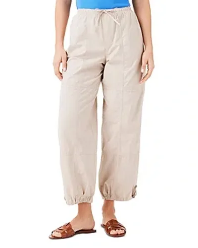 Nic + Zoe Nic+zoe Poplin Parachute Ankle Pants In Brown Rice