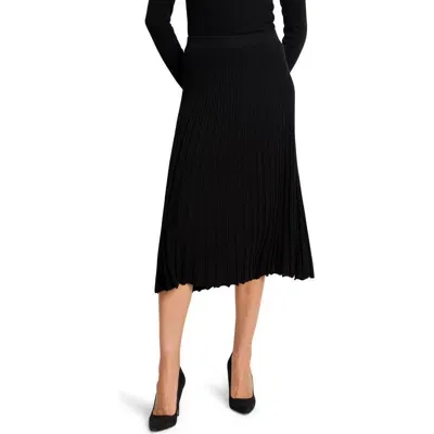 Nic + Zoe Nic+zoe Rib Sweater Midi Skirt In Black Onyx