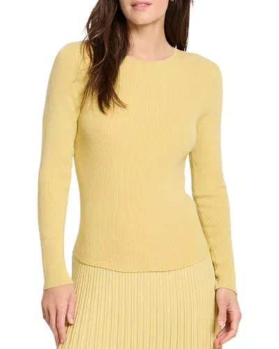 Nic + Zoe Nic+zoe Ribbed Sweater Tee In Lemongrass