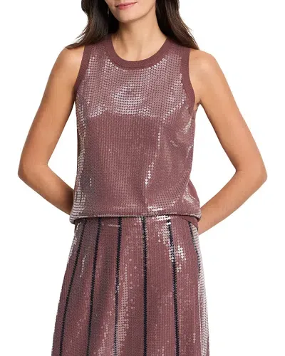 Nic + Zoe Nic+zoe Sequin Sweater Tank In Chai