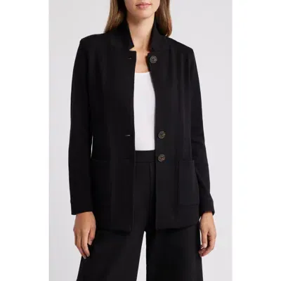 Nic + Zoe Nic+zoe Sharp Knit Blazer In Black Onyx