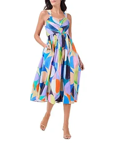 Nic + Zoe Sarah Social Circles Midi Sundress In Blue Multi