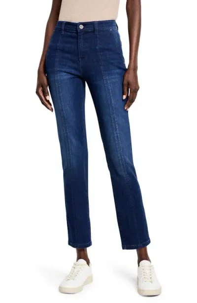 Nic + Zoe Nic+zoe High Rise Straight Ankle Carpenter Jeans In Twilight