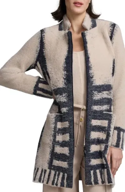 Nic + Zoe Nic+zoe Textured Double Knit Jacket In Neutral Multi