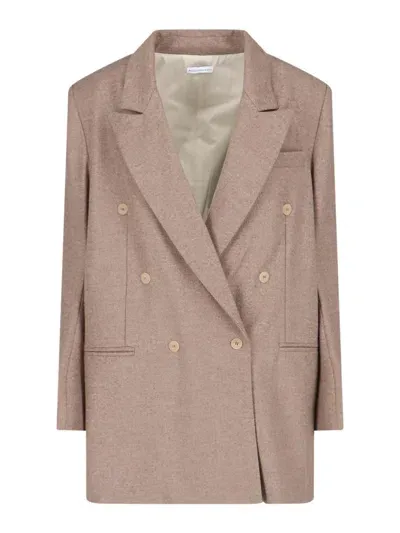 Niccolò Pasqualetti Double-breasted Blazer In Beige