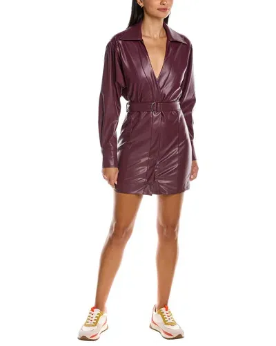 Nicholas Ashton Drop Shoulder Mini Dress In Purple