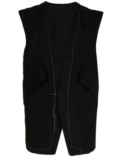 Nicolas Andreas Taralis Stitch-detail V-neck Gilet In Black