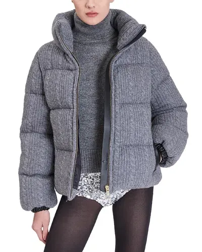 Nicole Benisti Kensington Cable Knit Coat In Charcoal