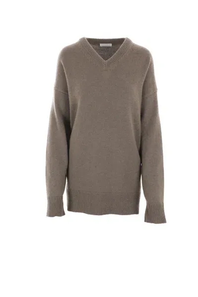 Nicolo' Pasqualetti Sweaters In Taupe Melange