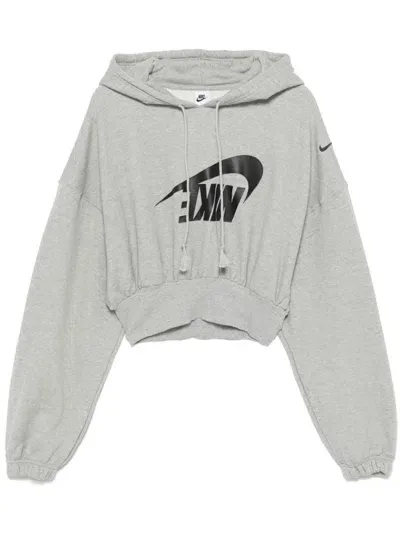 Nike Cropped Sweatshirt In Grey