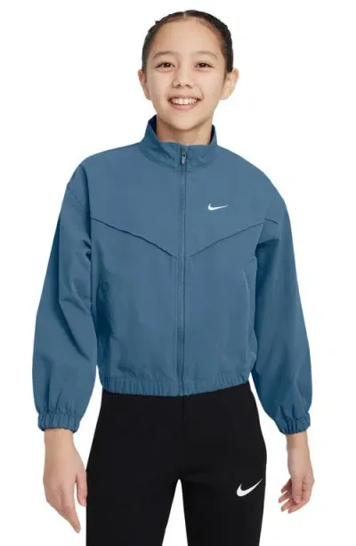 Nike Kids' Oversize Jacket In Aegean Storm/white