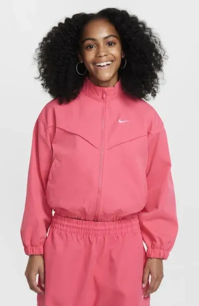 Nike Kids' Oversize Jacket In Aster Pink/white