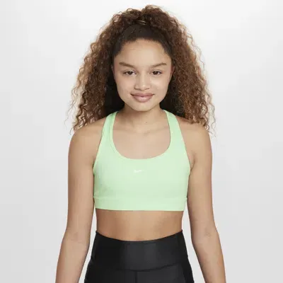 Nike Swoosh Big Kids' (girls') Sports Bra In Green