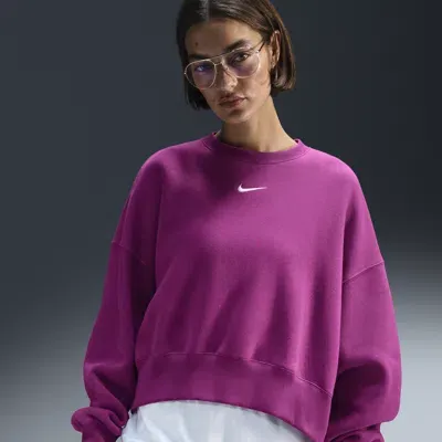 Nike Women's  Sportswear Phoenix Fleece Over-oversized Crew-neck Sweatshirt In Purple