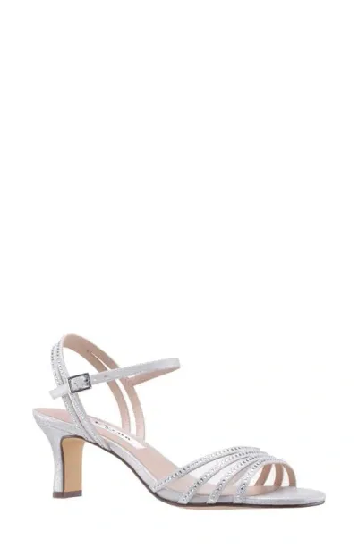 Nina Crystal Embellished Sandal In Silver