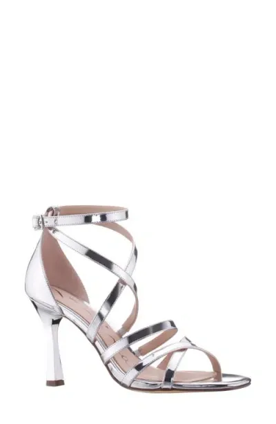 Nina Devyn Ankle Strap Sandal In Silver