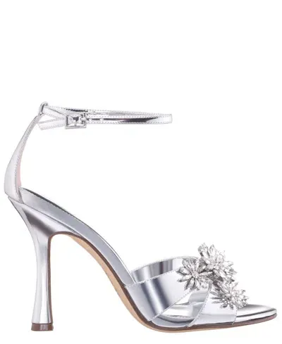 Nina Women's Dawn Dress Sandal With Crystal Flowers In Silver