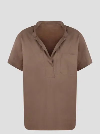 Nine In The Morning Ilenia Poplin Shirt In Brown