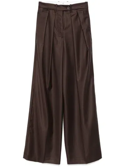 Nine In The Morning Sandra Palazzo Pants In Brown