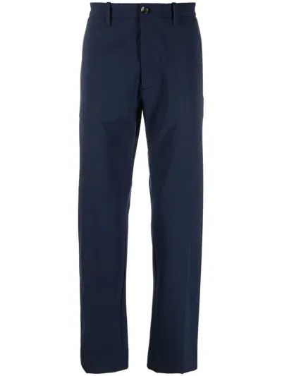 Nine In The Morning Straight-leg Wool-blend Trousers In Blue