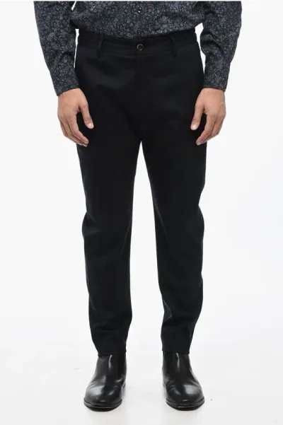 Nine In The Morning Stretch Wool Joggy Man Pants With Elastic Waistband In Black