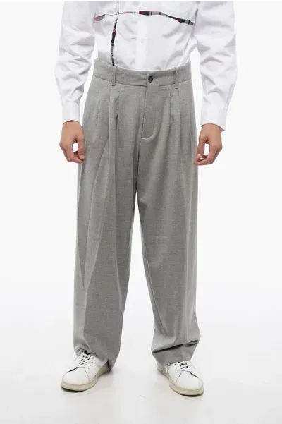 Nine In The Morning Wool Blend Cosmo Double Pleat Pants With Belt Loops