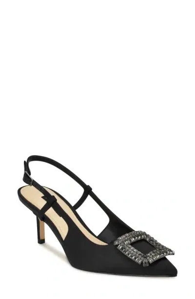 Nine West Aimey Slingback Pointed Toe Pump In Black