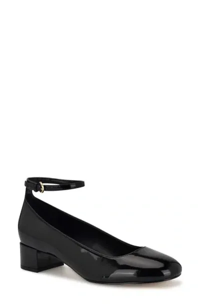 Nine West Amaize Ankle Strap Pump In Black