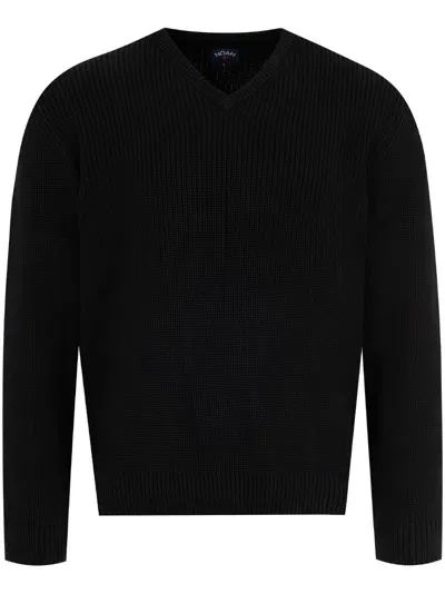 Noah Ny Shaker Stitch Sweater In Black