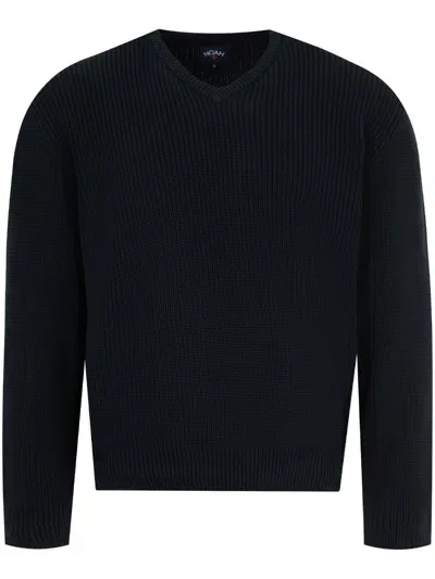 Noah Ny Shaker Stitch Sweater In Blue