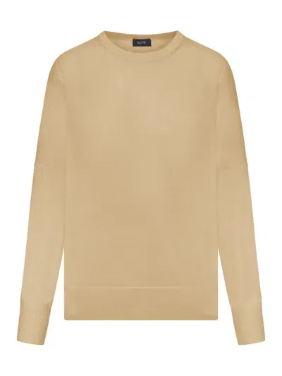 Nome Round Neck Sweater In Nude & Neutrals