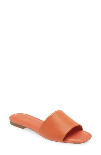 Nordstrom Caryl Slide Sandal In Orange Citrus