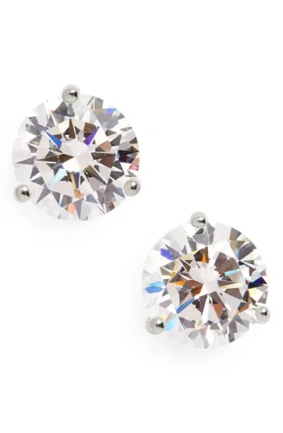 Nordstrom Cubic Zirconia Stud Earrings In Platinum