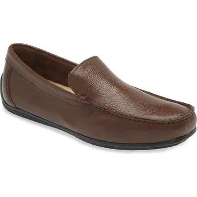 Nordstrom Freddie Moc Toe Driving Loafer In Brown Dark