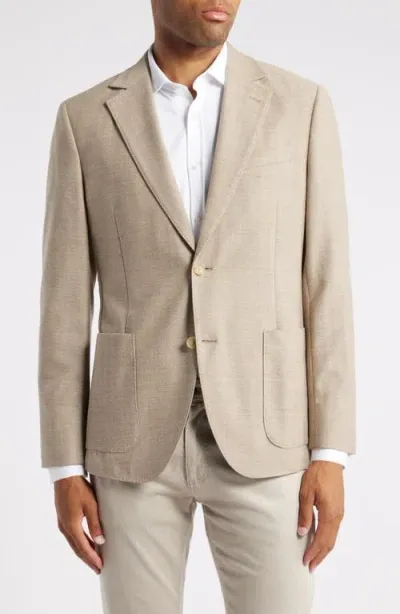 Nordstrom Herringbone Stretch Wool Sport Coat In Beige Herringbone