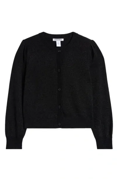 Nordstrom Kids' Sparkle Cardigan In Black